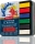 Carbune XL Derwent Proffesional Inktense, cutie metalica, solubil in apa, 6 culori/set